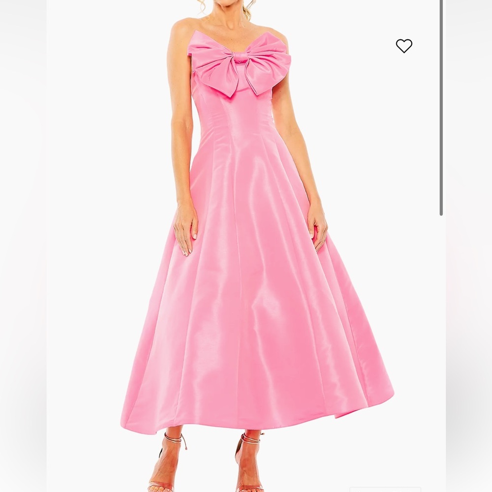 Mac Duggal Cocktail Bow Strapless Ballgown